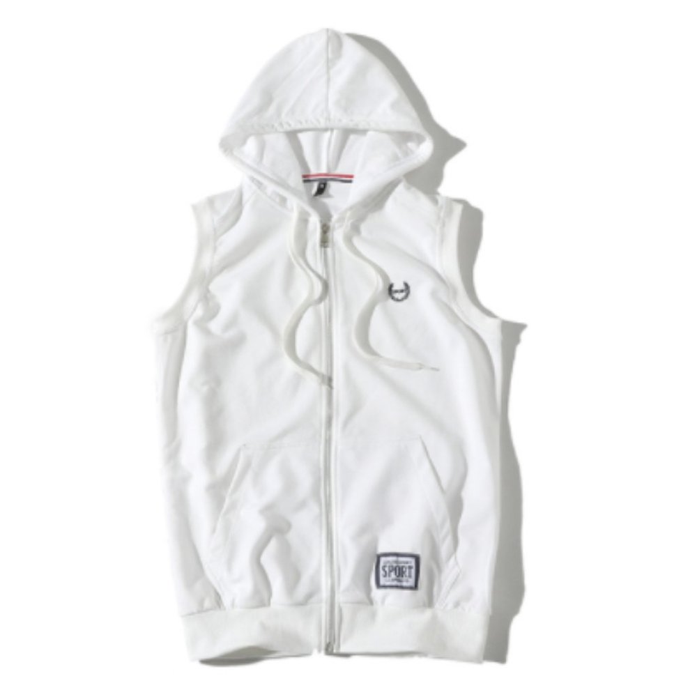 Men's Vest Short Sleeve Hooded Summer
